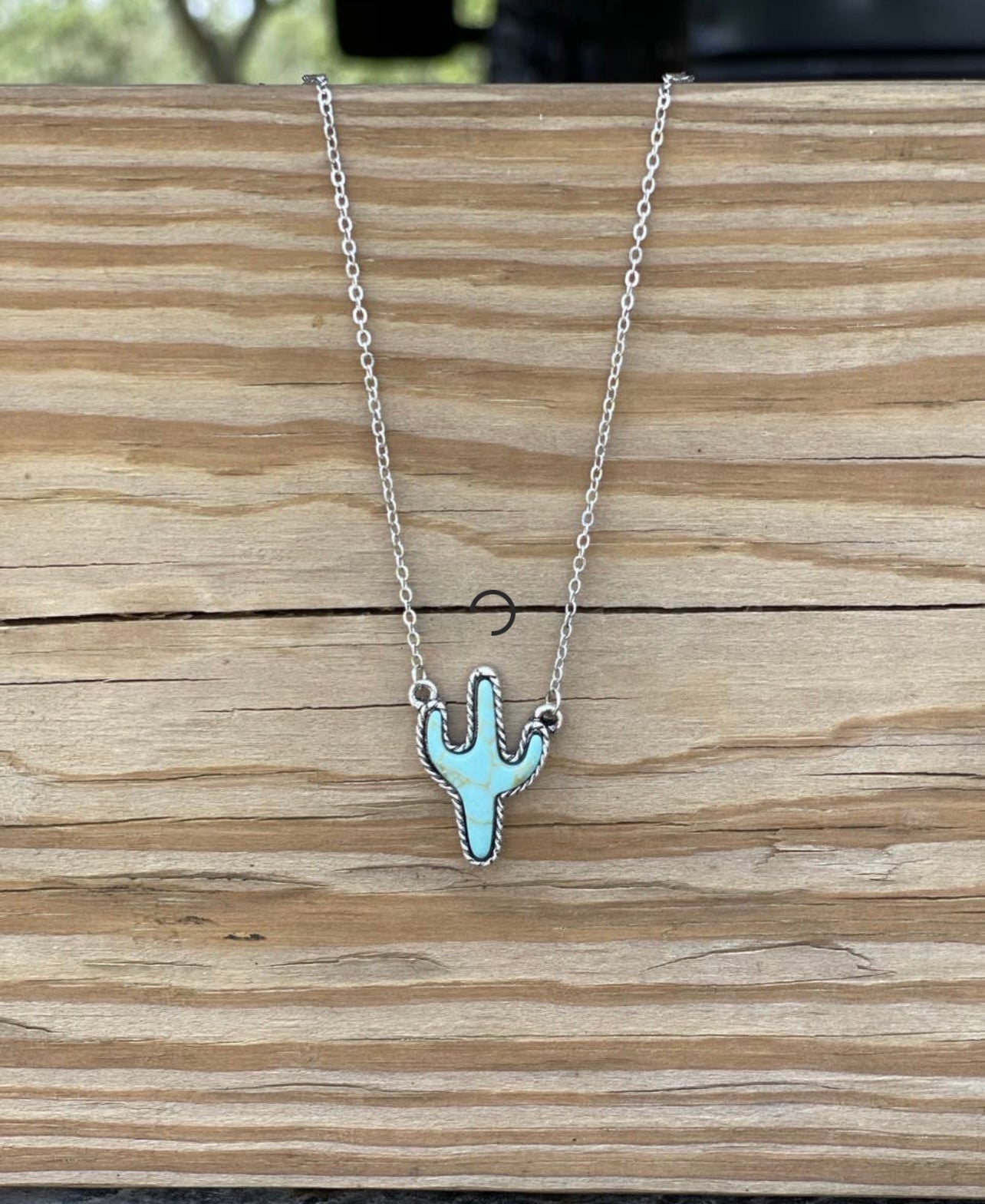 Cactus Turquoise Stone Necklace