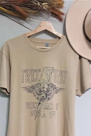 "Free Spirit" Oversized Graphic Tee