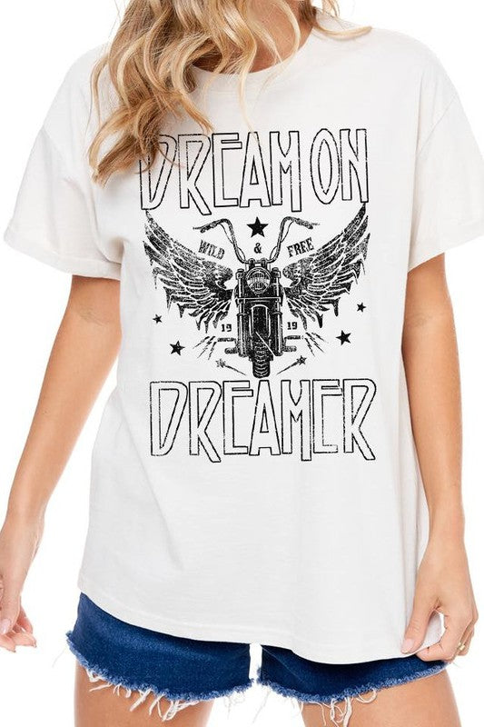 Dream On Oversized Graphic Tee